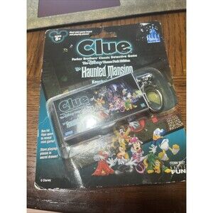 Disney Parks ~ 2002 Theme Parks Edition Haunted Mansion Clue Keychain Game  NIP
